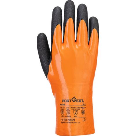Guante Grip 15 Nitrile Naranja/Negro M