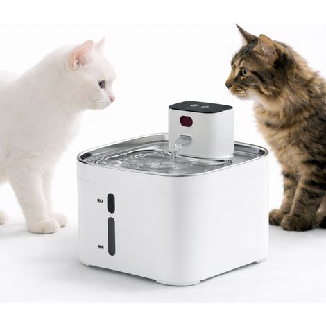 Fontaine a Eau Chat sans Fil: 4,2L,Couvercle en Acier Inoxydable 304|3 Modes de Débit|Ultra Silencieuse 25dB, Batterie 5000mAh Rechargeable (1/5)