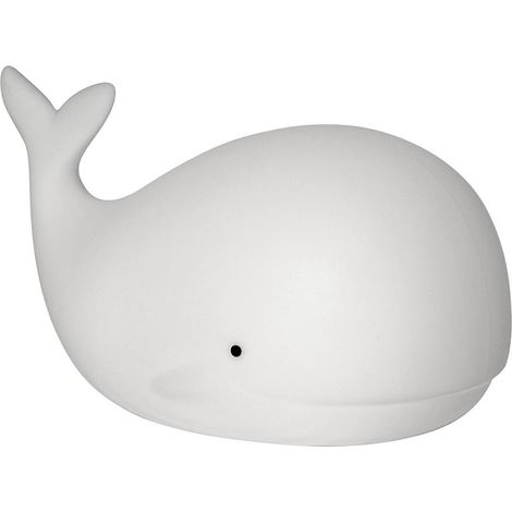 Star Trading Veilleuse LED Functional Whale, lampe baleine, modes d'éclairage, pile, minuterie, blanc + RGB, 16,7 cm