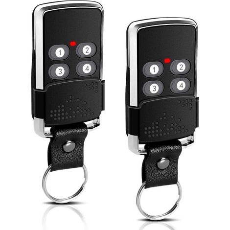 Lot de 2 télécommandes 433 MHz pour porte de garage, porte de garage Hansender, 2 télécommandes de rechange compatibles avec eL11Q, eL12Q, eL13Q, eL17Q eLN, eLC RT1, eLB7Q, eLB7Qk, eLB7Qk2, eL4T,