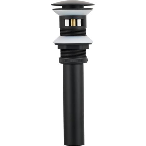 Bonde de lavabo à ouverture par simple pression - Avec trop-plein - Acier inoxydable - Accessoires pour lavabo et évier (1/5)