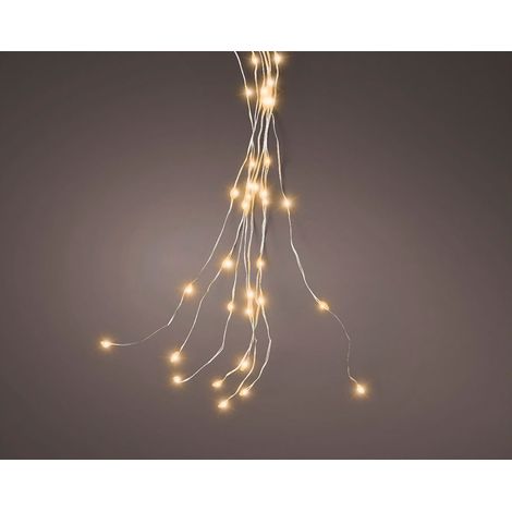 Luce di Natale da esterno e da interno colore bianco caldo L 190 cm 640 led