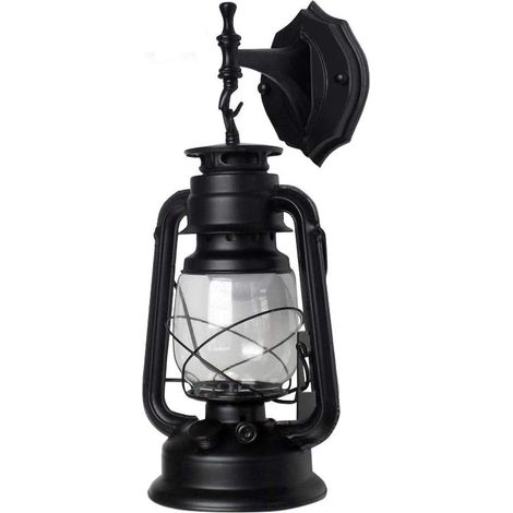 Appliques murales, Vintage Vintage lanterne lanterne lampe murale lanterne (noir) (1/5)