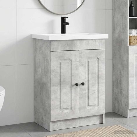 Juego de muebles de baño Gris Hormigón 78,5 x 37,5 x 81 cm
