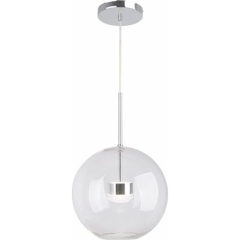 Suspension LED 10W boule verre chrome Multiverse Reality
