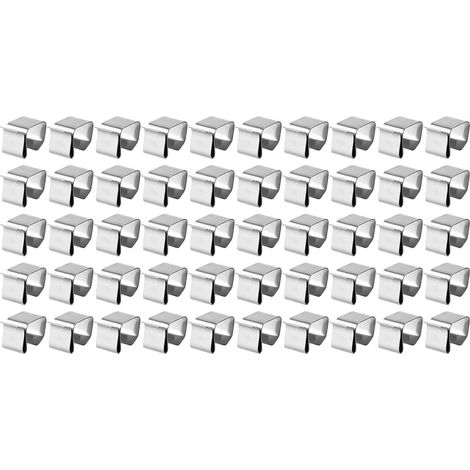 Lot De 50 Crochets De Gouttière Pour Guirlandes Lumineuses, Clips De Fixation En Acier Inoxydable, Mini Crochets De Gouttière (1/5)