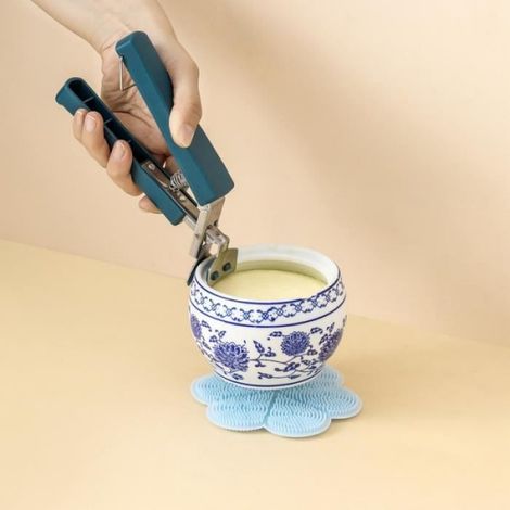 Accessoires de cuisine - Inox - Pince anti-brûlure - Angle réglable - Confortable à tenir - Stable