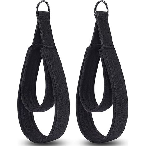 Sangle Pilates - Double Boucle avec Anneau D - Pour Reformeur Pilates - Rembourrée - Usage Domestique et Salle de Sport - Lot de 1 (1/5)