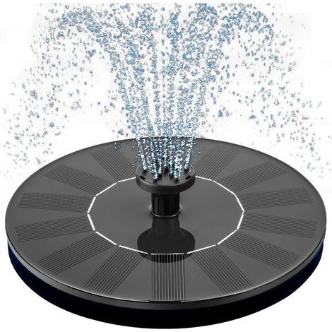 Schwimmender Solar-Vogelbrunnen (1 W) mit 6 Düsen, für Garten, Teich, Pool und Außenbereich