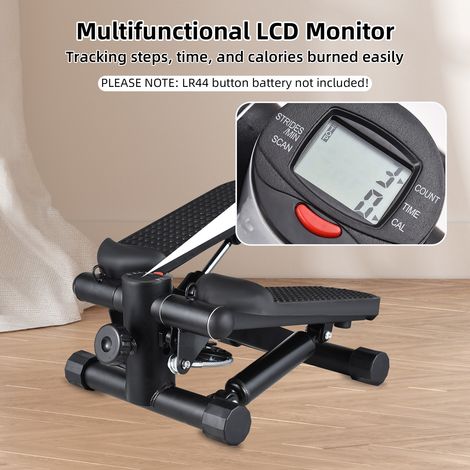 Eosnow Mini-Stepper für das Training zu Hause mit Widerstandsbändern, LCD-Display, Kapazität 100 kg, Treppe (1/4)
