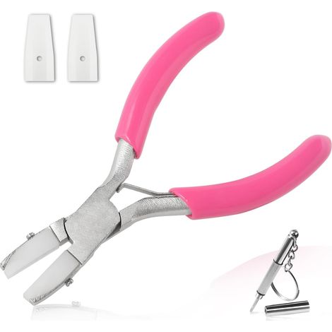 Mini pince plate pour la fabrication de bijoux avec 2 pointes de rechange, pince parallèle de 7,6 cm, pince souple avec poignée uniforme, lisseur de fil pour perles, meulage, préhension (1/5)