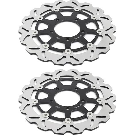 Disques de frein, construction en acier inoxydable, haute durabilité, noir (1/2)