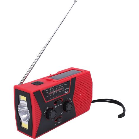 Radio d'urgence Solaire à Manivelle, Météo NOAA AM FM WB avec de (1/5)