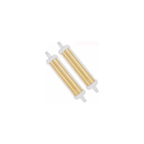 Ampoules LED R7S 118 mm – Équivalent 220 W, 25 W, 2500 lm, Tension 120 V, Température de couleur 3000 K (blanc chaud), pour éclairage d’appoint, d’urgence, paysager et extérieur – Lot de 2 (1/5)