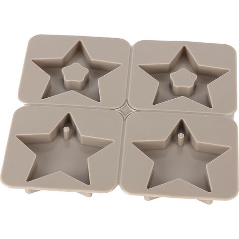 Moule en silicone réutilisable pour pendentif voiture, décoration en cire artisanale pour maison, cuisine, atelier DIY - Forme étoile à 5 branches (1/5)