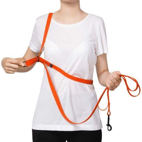 Guinzaglio regolabile resistente all'acqua ARANCIONE - 5m, 76mm - Cane 10-25kg (1/4)