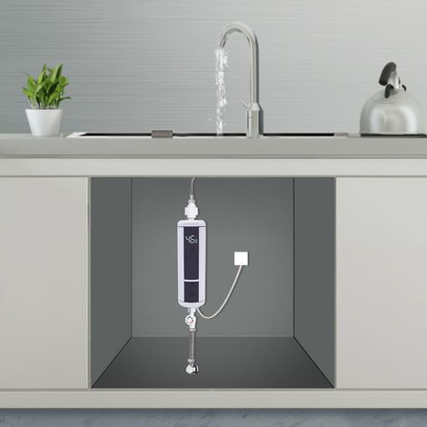 Calentador de agua instantáneo eléctrico sin depósito 3500W para ducha, agua caliente instantánea, termostato DE (1/5)