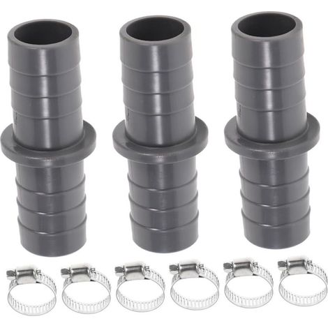3 Set di Connettore Tubo di Scarico per Piatto Adattatore per Tubo di Prolunga Clip per Lavatrice e Lavastoviglie (1/5)