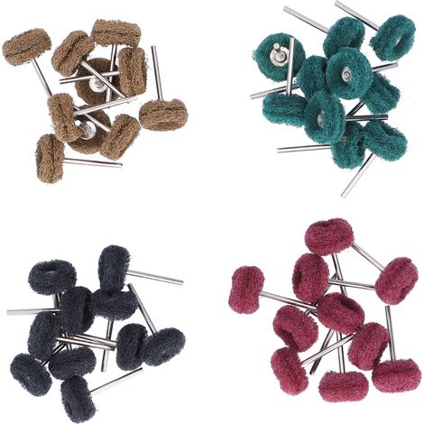 Lot de 40 meules abrasives polissage ponçage pour outil rotatif perceuse accessoires quincaillerie 25mm (1/5)