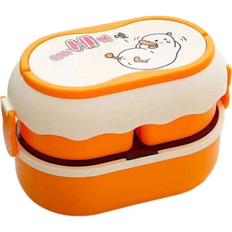 Cette boîte à lunch isotherme à double paroi est idéale pour les employés de bureau. Elle passe au micro-ondes et est empilable. (1/5)