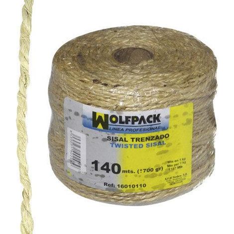 WOLFPACK LINEA PROFESIONAL cuerda sisal nº3 4-2 cabos (bobina 700 gr./140 m.)