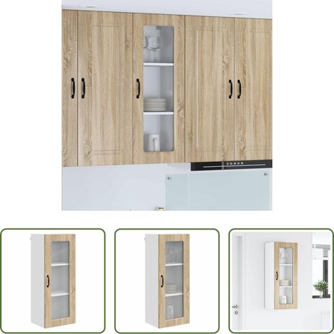 Küchenregal Holz -  Küchenschrank mit Speicher Kalmar Sonoma-Eiche 40 x 31 x 100 cm (1/5)