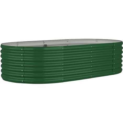 Maison Exclusive - Jardinera arriate acero galvanizado verde 152x (1/5)
