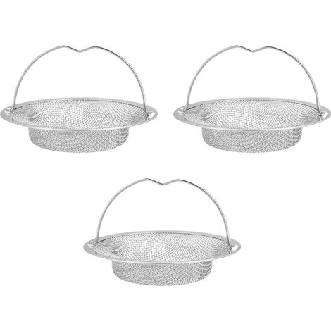 Filter Drain - Inox 11 cm Diamètre Extérieur - Pour Évier Cuisine Salle De Bain Douche Baignoire - Lot De 3 (1/5)