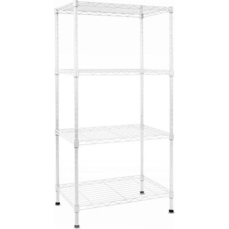 Metallregal Rocky Pulverbeschichtet weiß 5 Böden 55 x 35 x 140 cm