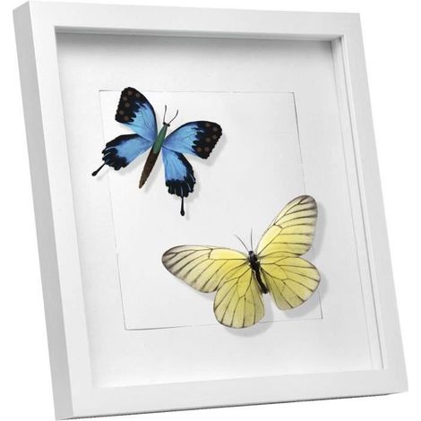EUGAD 3D Cadre Photo en MDF et Verre 40x40cm Blanc (1/4)