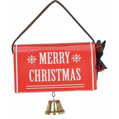Boîte aux lettres décorative de Noël à suspendre 10,5 cm