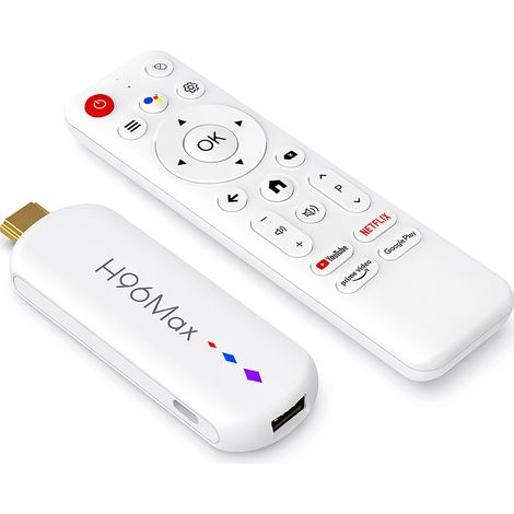 Boîtier TV 4K Ultra HD avec lecteur multimédia en streaming, télécommande vocale et design portable (1/5)