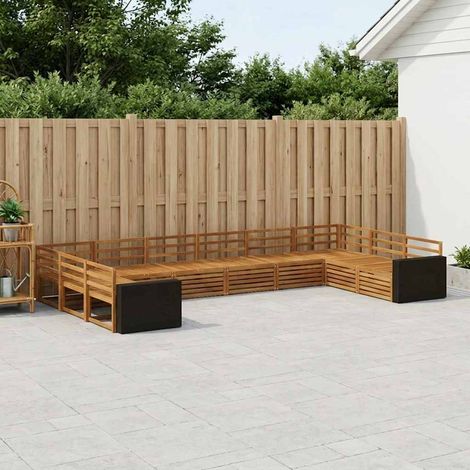 vidaXL Sofagarnituren 10 pcs Massivholz Akazie (1/5)