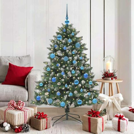 Künstlicher Weihnachtsbaum mit 150 LEDs mit Ständer Grün 150 cm (1/5)
