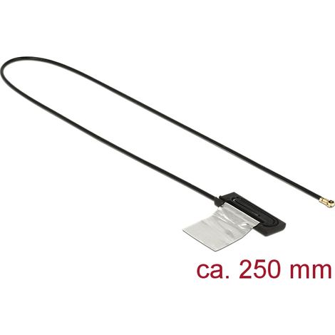 Antenne wlan mhf iv/hsc mxhp32 kompatibler stecker 802.11 ac/a/h/b/g/n ccd 1 dbi 250 mm intern delock