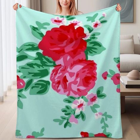 Couverture de lit en polaire, jeté doux et chaud pour le printemps, légère et luxueuse en microfibre de polyester, décoration pour chambre et salon, ajout parfait à la décoration, cadeau idéal pour to (1/4)