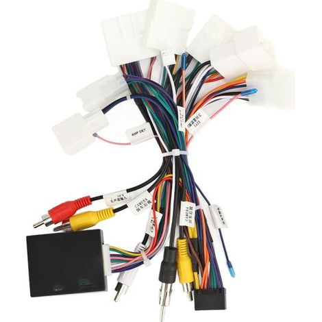Faisceau de câblage autoradio USB avec adaptateur décodeur CANBUS pour Toyota Camry, Corolla, RAV4, 4Runner et Tacoma, amplificateur et commandes au volant. (1/5)