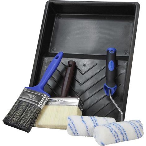 Faithfull 75RKITWOOD Wood Care Paint Brush & Roller Kit, 6 Piece FAIRKITWOOD