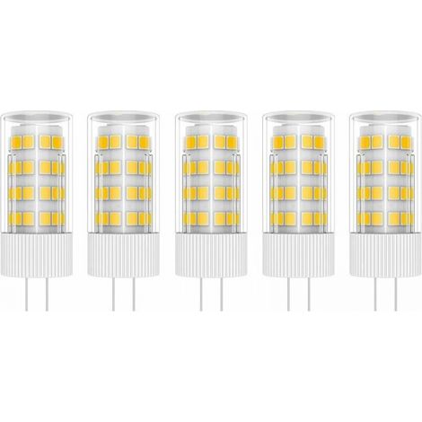 5X G4 Lampe LED 5W Ampoule Lampe 51 SMD 2835LEDs Blanc Chaud 3000K Ampoule LED Équivalent à lampe halogène 50W AC/DC 220V