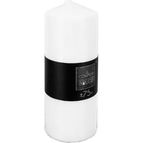 Bougie Ronde "Comptoir" 18cm Blanc