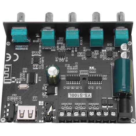 Module amplificateur de puissance audio Bluetooth 2.1 canaux 2 x 50 W 100 W avec contrôle par application (1/5)