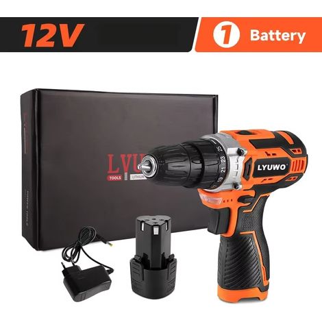 Perceuse-visseuse sans fil 12V 40 N·m – tournevis électrique 2 vitesses, mandrin autoserrant, outil compact rechargeable (1/3)