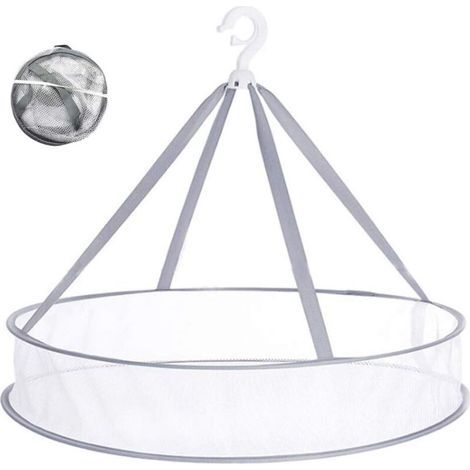 Séchoir Pliable en Maille à Suspendre - Égouttoir à Pull Simple Couche - Filet de séchage à vêtements à Suspendre - pour sous-vêtements, Lingerie, Jouets, Herbes (1/5)