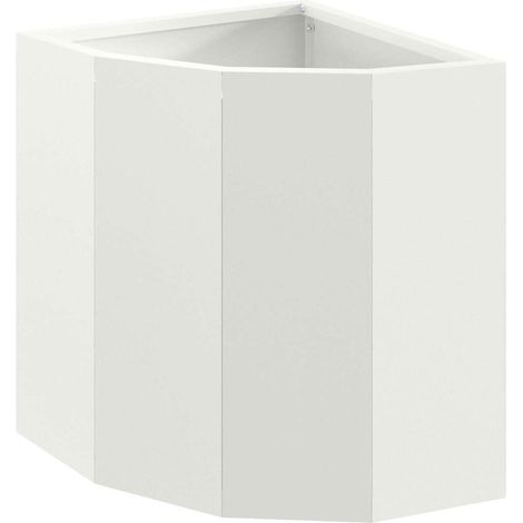 Maison Exclusive - Eckpflanzer Weiß 30 x 30 x 35 cm Stahl