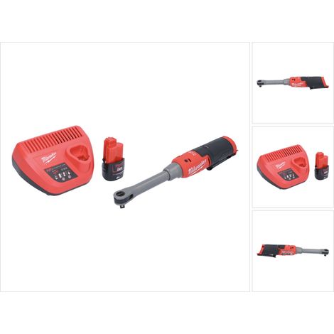Milwaukee M12 FHIR38LR-301 Cricchetto a batteria ad alta velocità, versione lunga, 12 V, 47 Nm, 3/8" + 1 batteria da 3,0 Ah + caricabatterie (1/5)