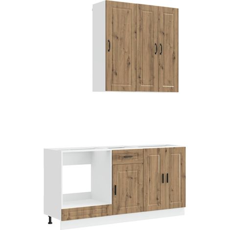 Kücheneinheit PORTO 5 pcs Artisan-Eiche Holzwerkstoff vidaXL (1/5)
