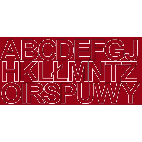 Letras adhesivas autoadhesivas de 7 cm, color rojo oscuro brillante.