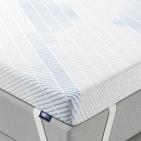 Mattress Topper 140 x 190 cm  Double Memory Foam Gel Mattress Topper  Ergonomic Support  Hypoallergenic Removable and Washable Cover  Thickness 7 cm (1/5)