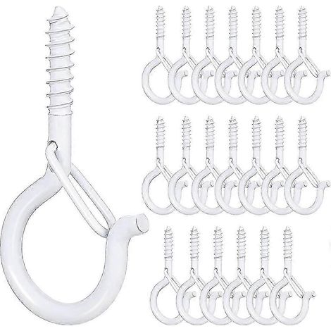 Crochets de plafond en Q, vis de fixation, support pour guirlandes lumineuses de Noël, crochet de plafond à vis (1/5)