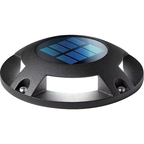 Balise de sol solaire à LED 0,1 W 3000 K avec capteur crépusculaire IP65